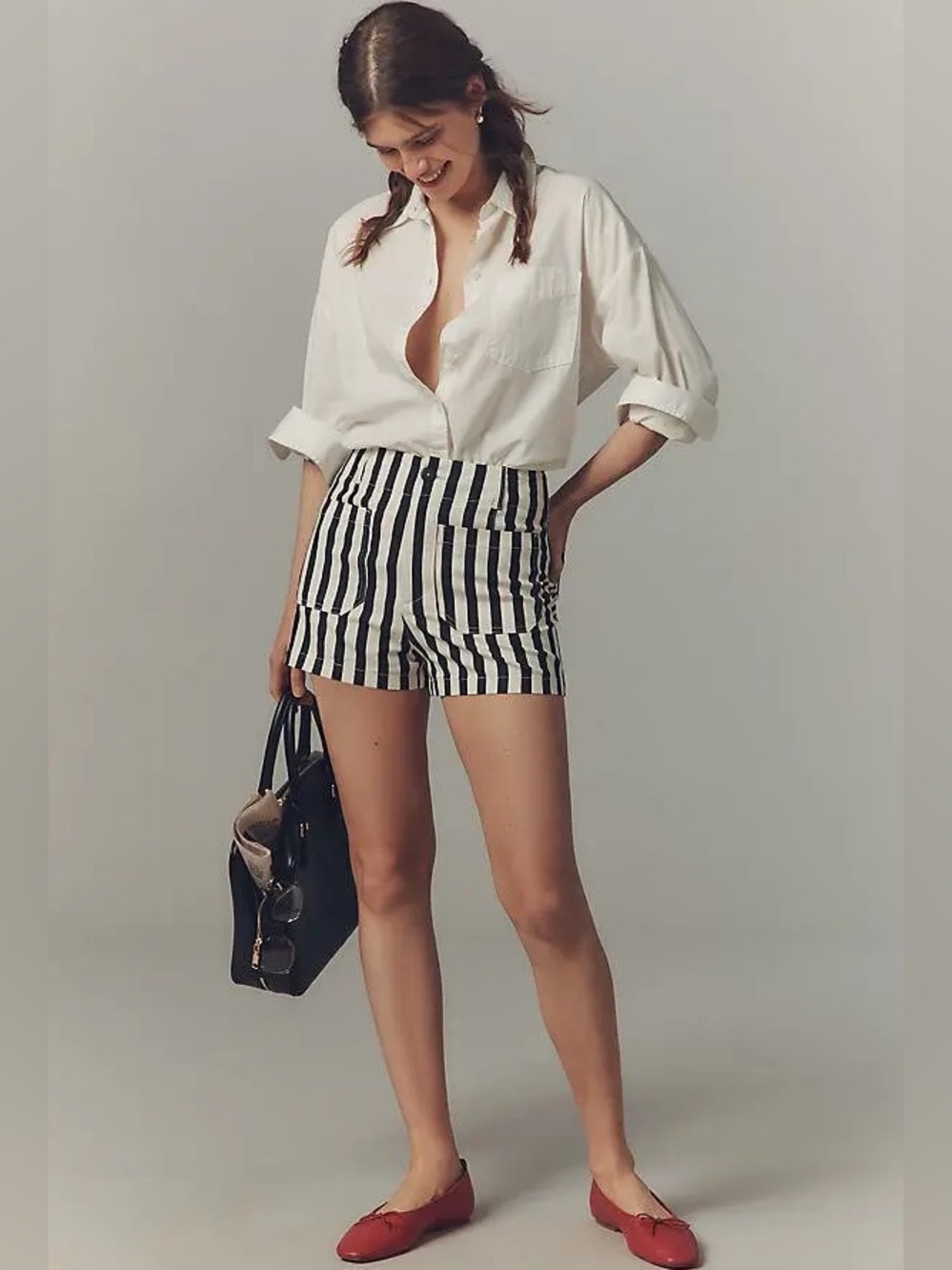Striped Linen Shorts